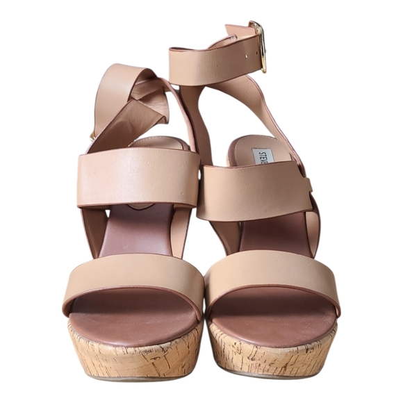 STEVE MADDEN | ELINE WEDGES | TAN | SIZE 8 - Picture 2 of 10
